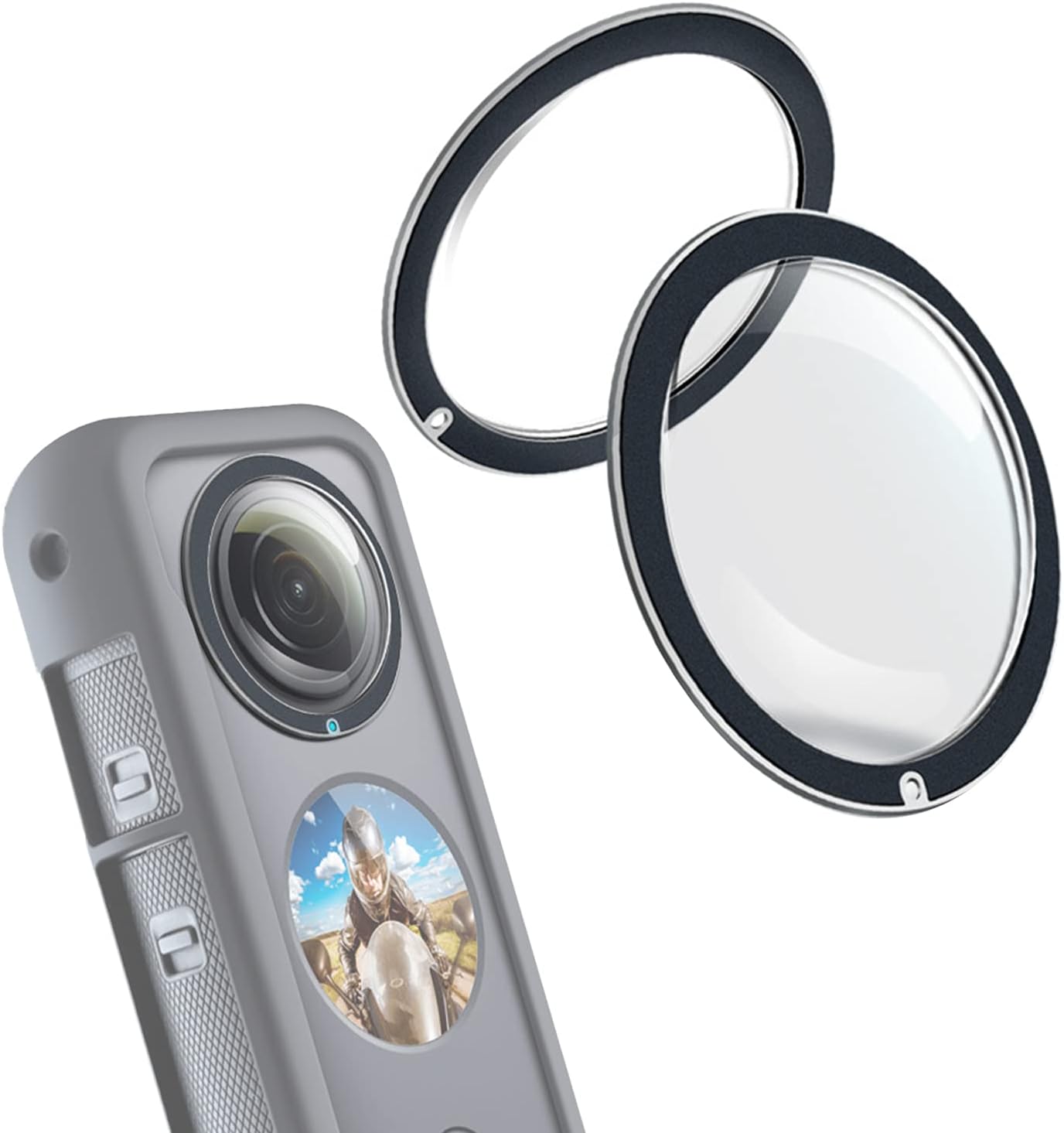 Dual Lens Guards for Insta360 One X2, PC Protective Case for Insta 360 ONE X2 Panoramic Action Camera Accessory