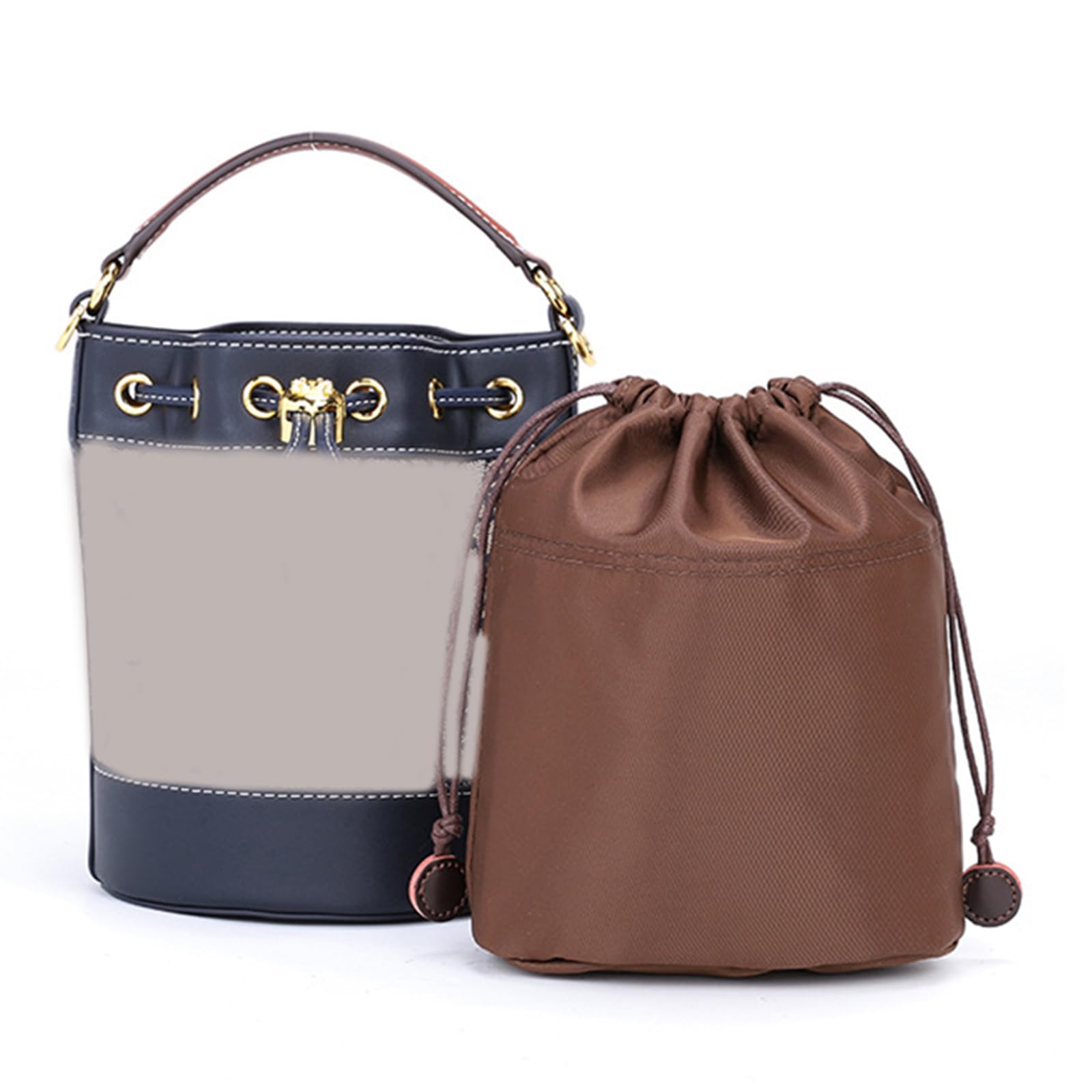 Inserto per borsa a secchiello, borsa a tracolla con coulisse, borsa a tracolla, borsa interna in nylon