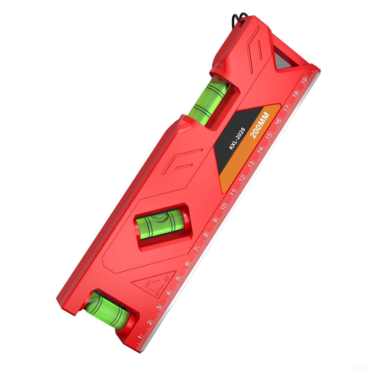 Nivelador magnético portátil para nivel de burbuja de 155 mm, precisión para proyectos de bricolaje, herramienta de medición de bolsillo de aleación de aluminio (105 mm)