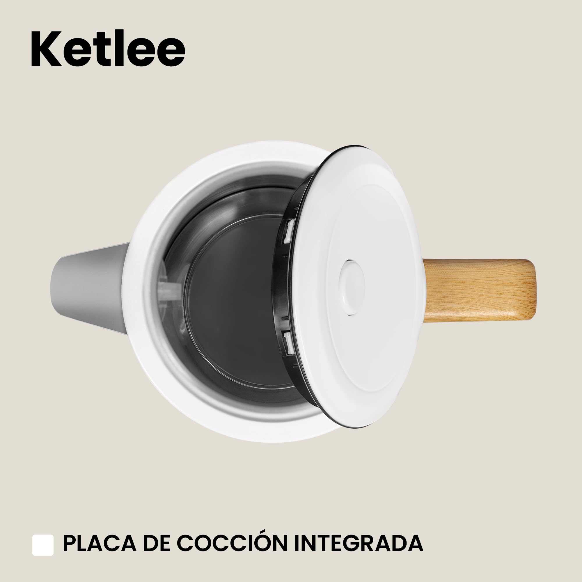 ZEEGMA KETLEE Hervidor de Agua Eléctrico Inalámbrico de 1,7 l para Té Café, Potencia de 2200 W, Indicador de Nivel de Agua, Apagado Automático, Acero Inoxidable Diseño Elegante Moderno