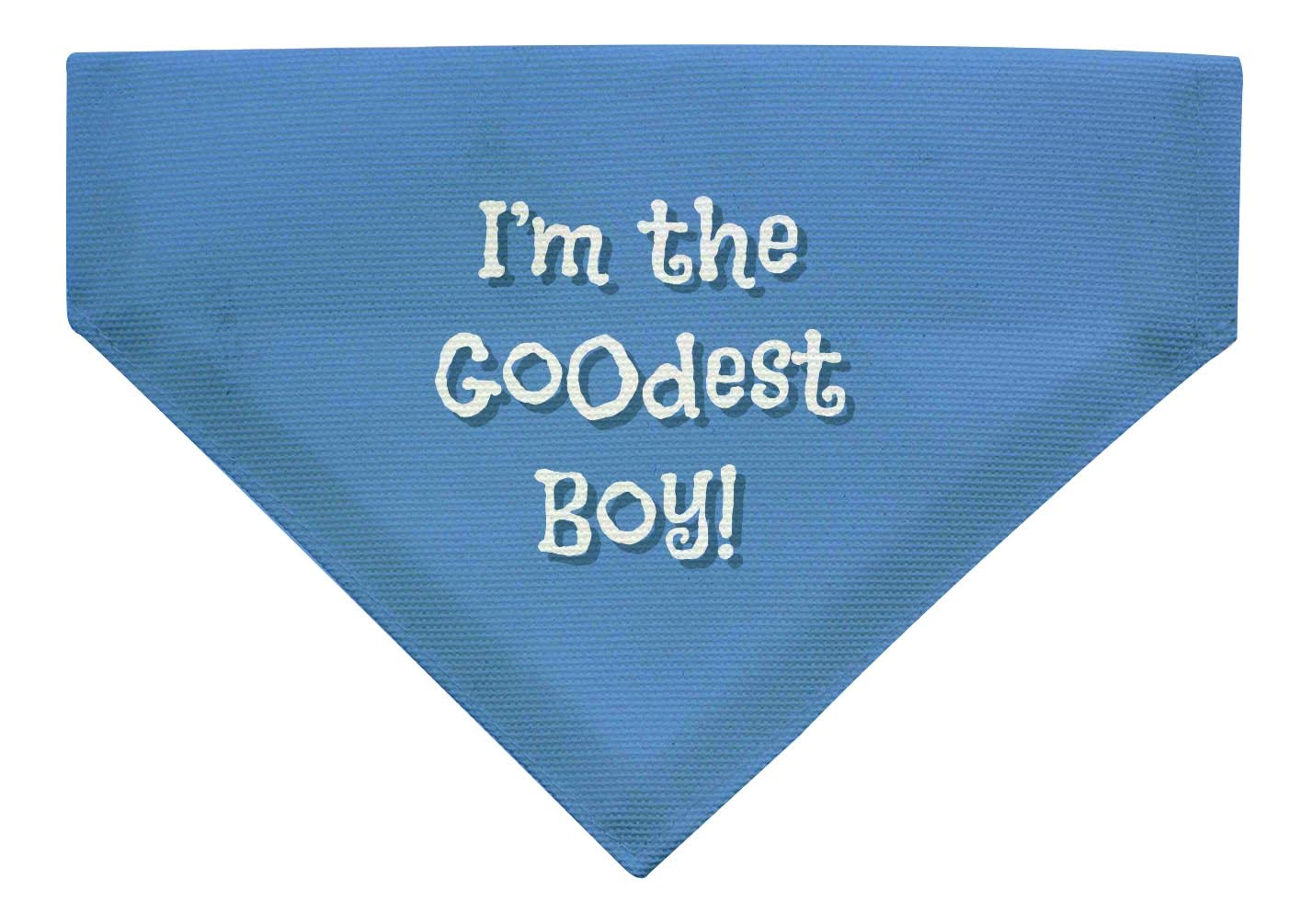 Dog Outfit Accessory Bib I'm The Goodest Boy Blue Color Pet Collar Scarf Bib for Medium to Larger Dogs