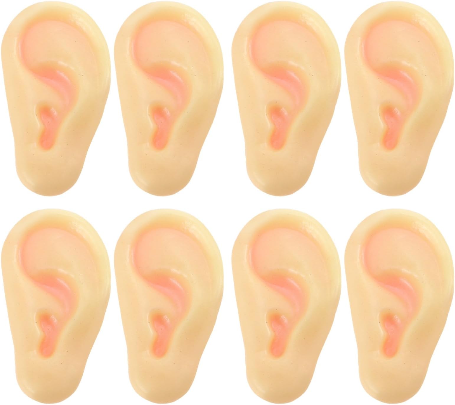 Toyvian 8 Pcs Jumbo Latex Fake Ears Simulation Prop Tricks Costume for Kids Holiday Cosplay Party Props Accessories