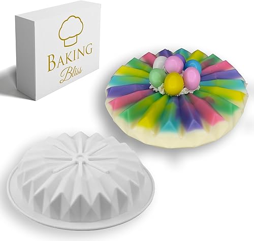 Baking Bliss Moldes pequeños de gelatina en forma de corazón, silicona, blanco, 7.5 pulgadas