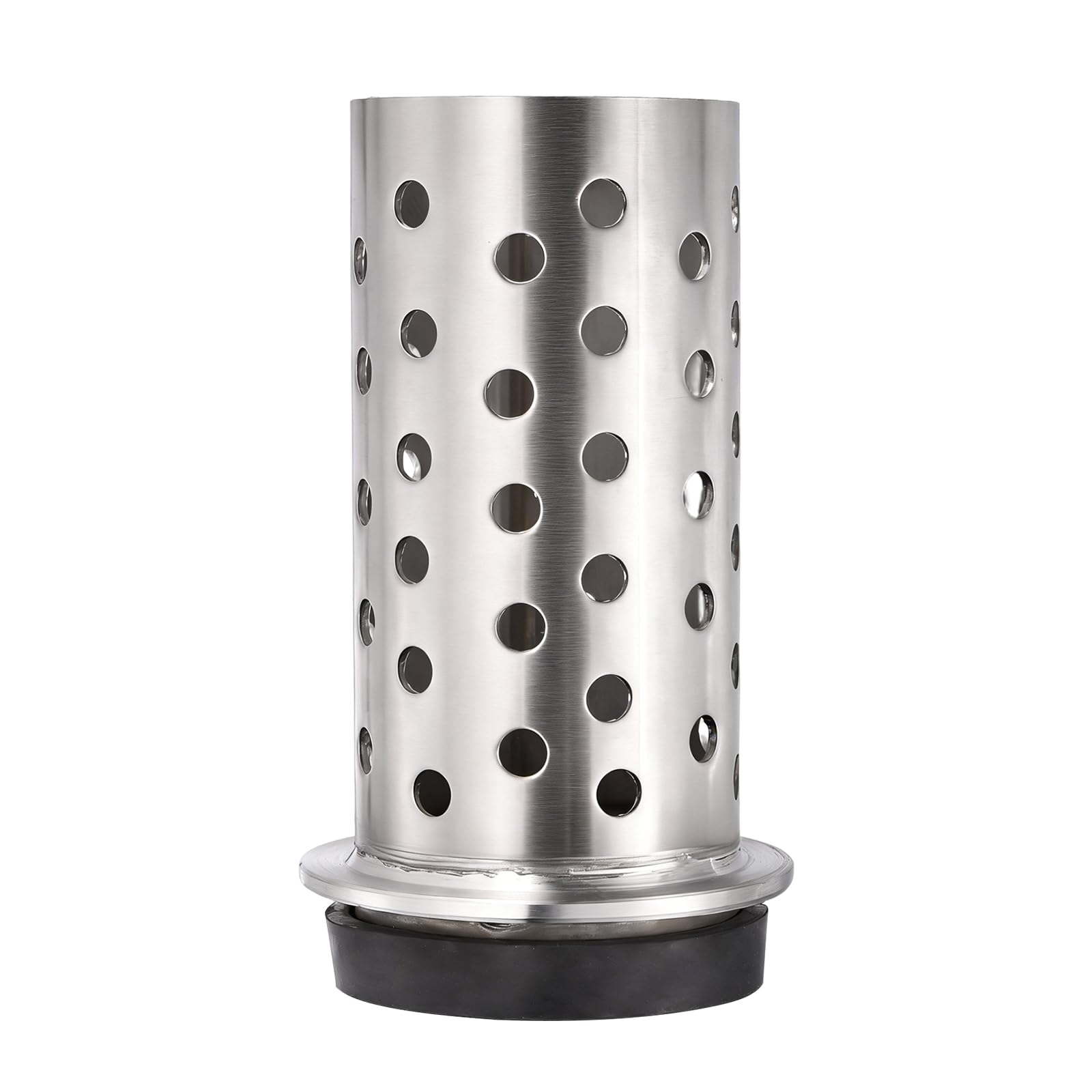 sourcing map Perforated Casting Flask, 4" x 9" 304 Stainless Steel Vacuum Casting Wall Flanged with Base Jewelry Making Tool for Professional Foundry or DIY Handcraft