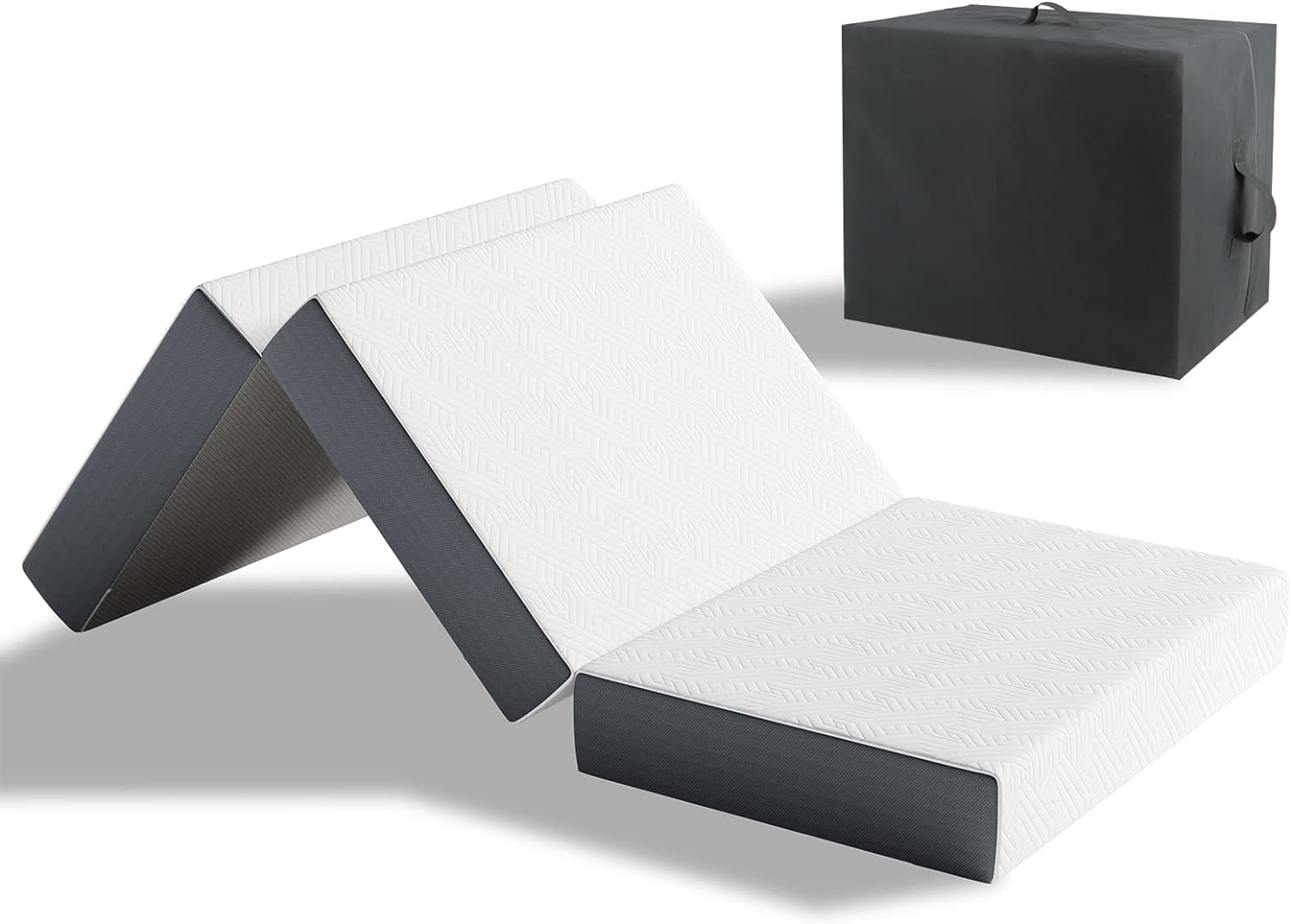 Vesgantti Matelas Pliable 120x195x10cm, Matelas d'Appoint en Mousse à Mémoire de Forme en Gel, Amovible et Lavable avec Sac de Transport, Idéal pour Voyages, Camping, Lit d'appoint, Oeko Tex - Blanc Vesgantti Matelas Pliable 120x195x10cm, Matelas d'Appoint en Mousse à Mémoire de Forme en Gel, Amovible et Lavable avec Sac de Transport, Idéal pour Voyages, Camping, Lit d'appoint, Oeko Tex - Blanc