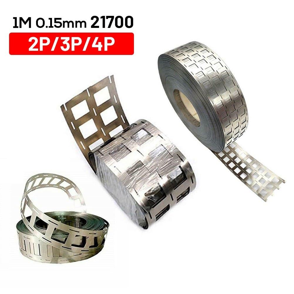 Nastro Nichel Strisce di Nichel， 21700 Nastro al nichel for batteria ad alta purezza da 0,15 mm for saldatrice a punti a batteria Attrezzatura for saldatore 1 metro 2P 3P 4P kit saldatore