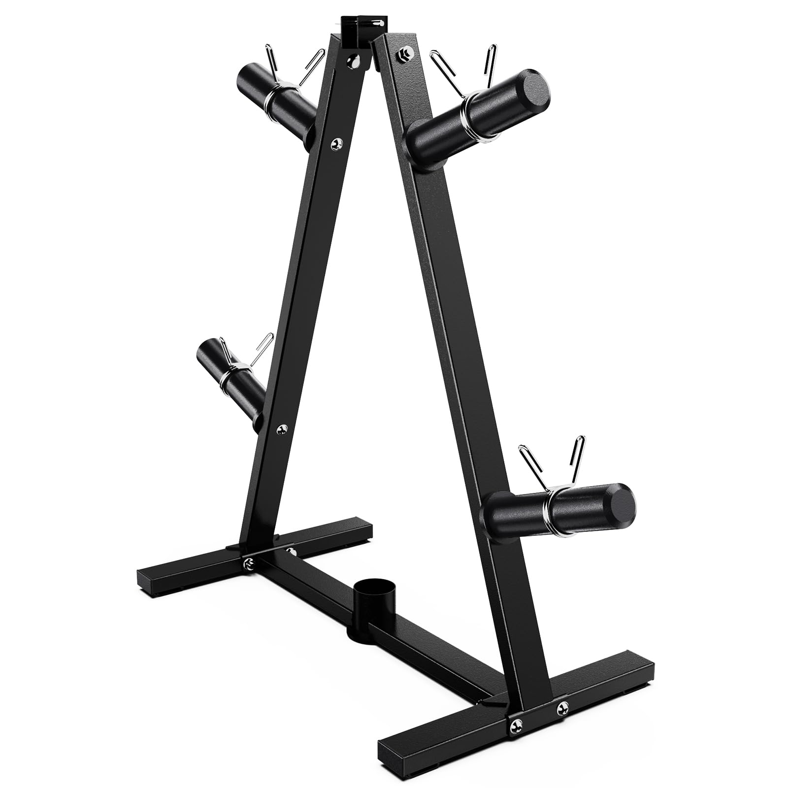JX FITNESS Olympic Weight Plate Tree Storage Rack for Home Gym