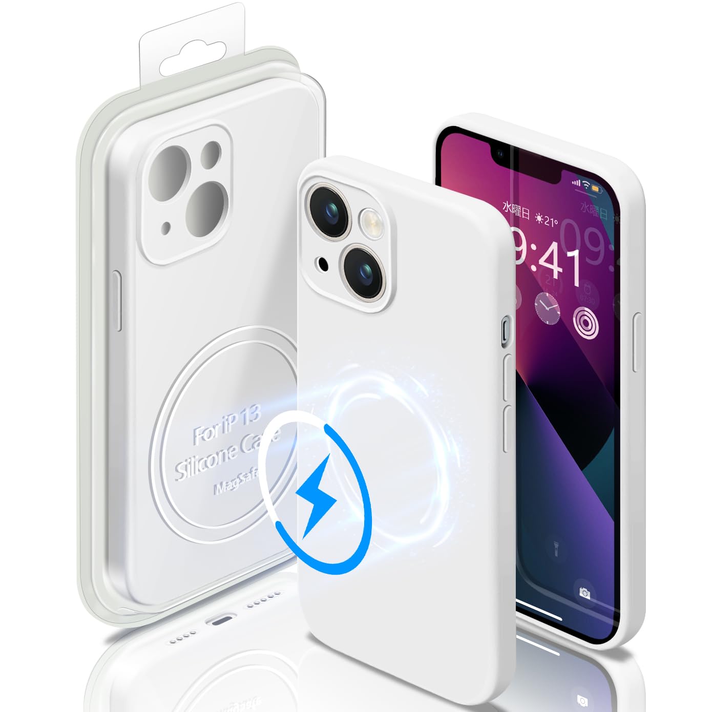 Amazon.co.jp: MagSafe対応 iPhone13 ケース シリコン マット感 