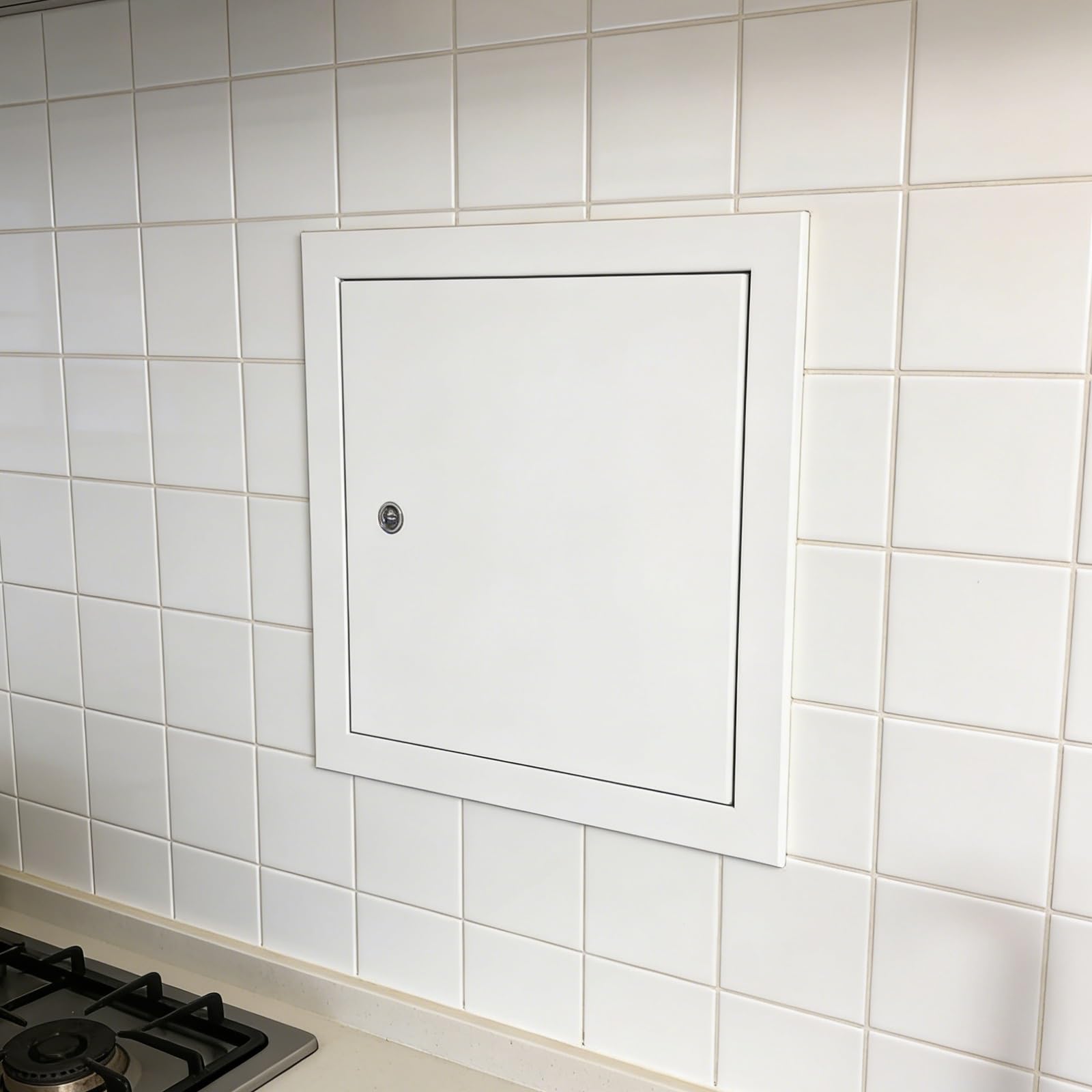 Lockable Attic Access Door with Keys, Drywall Inspection Panel for Ceiling(12x22in/30.5x55.9cm)