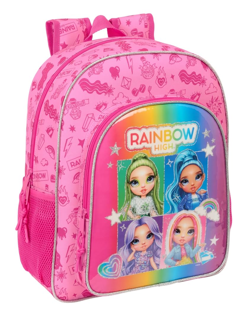 Sac à dos Rainbow High Shine adaptable au chariot, robuste et multicolore - 4