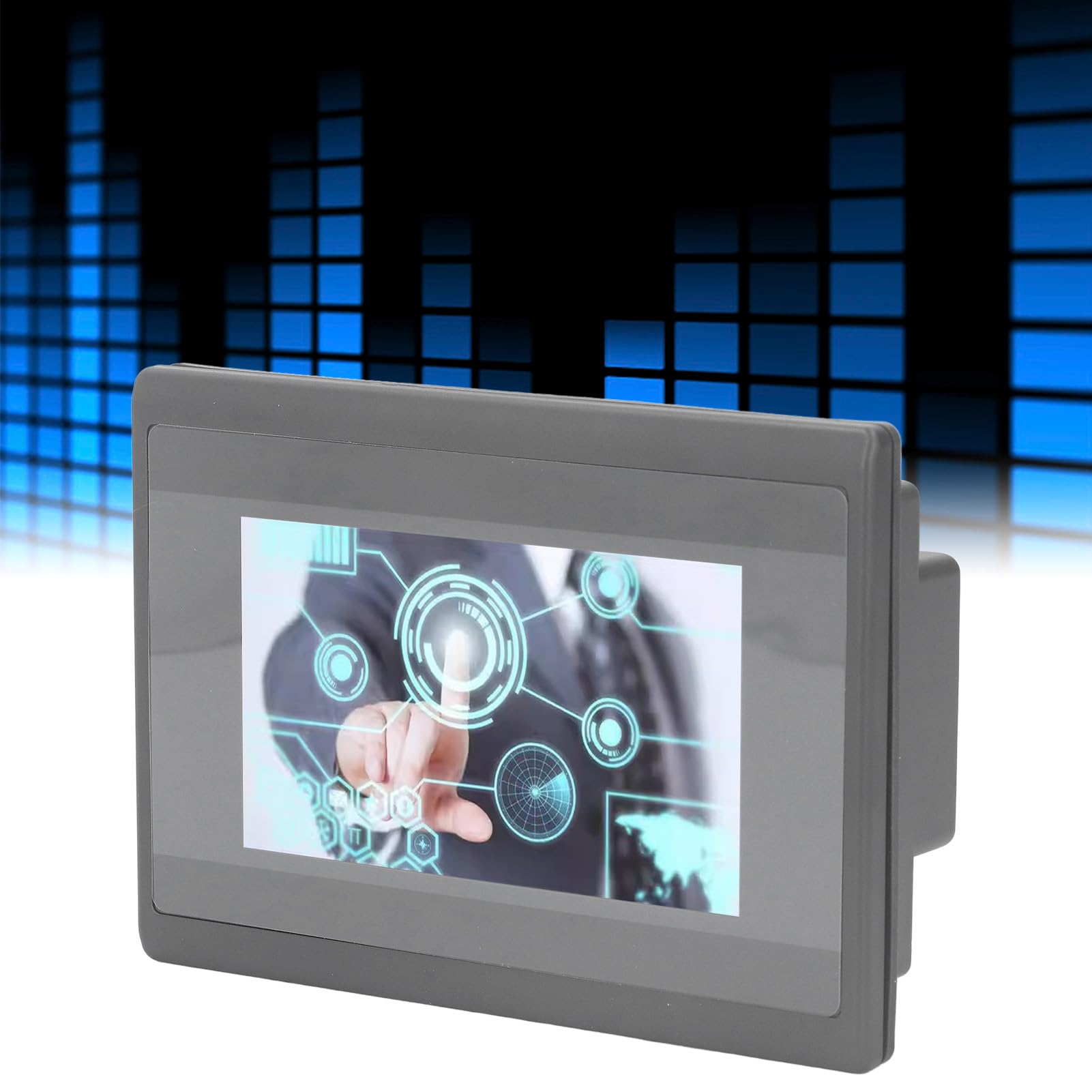 Acouto Ekran Dotykowy HMI 4,3-calowy Wyświetlacz TFT LCD Ekran Sterowania PLC 12 wejść 8 wyjść DC 24 V 5 A Wyjście Przekaźnikowe dla FX3U?20/40/48MRT i NAND 240 MHz Pobieranie Pamięci Dotykowej