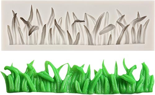 Miniatura 1 de MINFEIDMS Molde de silicona para valla de hierba para decoración de tartas, decoración de cupcakes, caramelo y goma de mascar de chocolate, arcilla