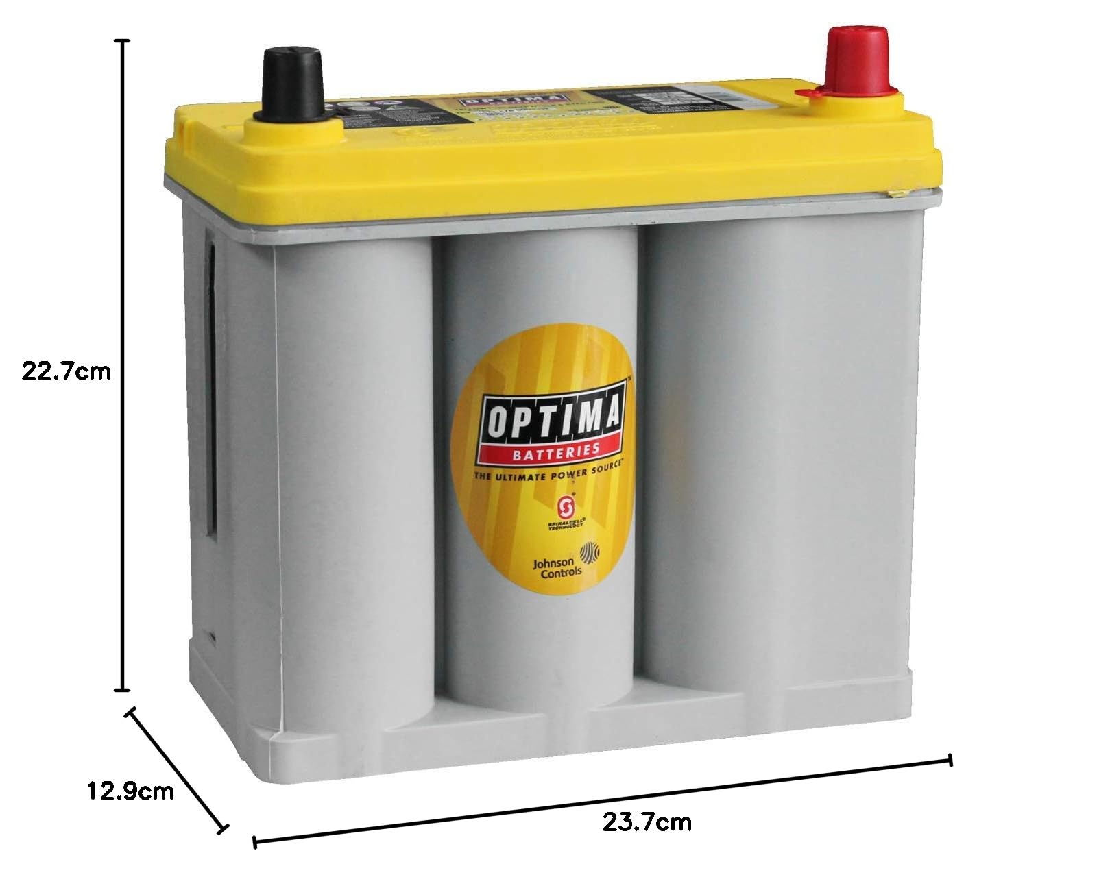 Optima Yellow Top Yt R 2.7 Batterie Dual Sprial Cell, 12V 38Ah 460 Amps (En)