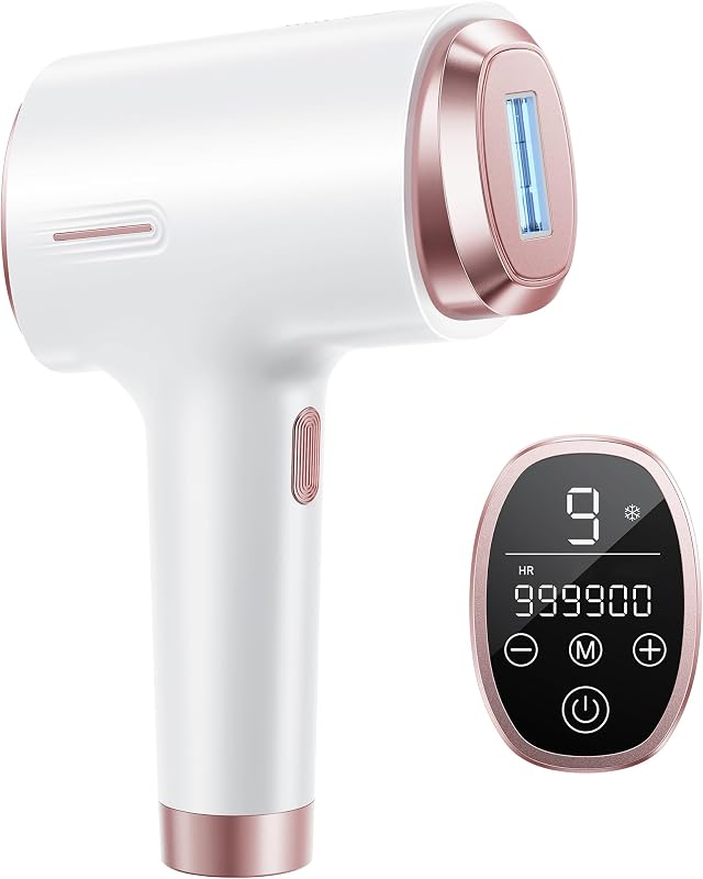 Ubroo IPL Laser Hair Removal Device, 21J Energy, 96% Hair Reduction, 41°F Ice Cooling for Women & Men, Face Bikini Underarm, Safe & Painless, At-Home Professional Results