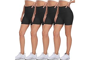 NEW YOUNG High Waisted 4-Pack Biker Shorts for Women