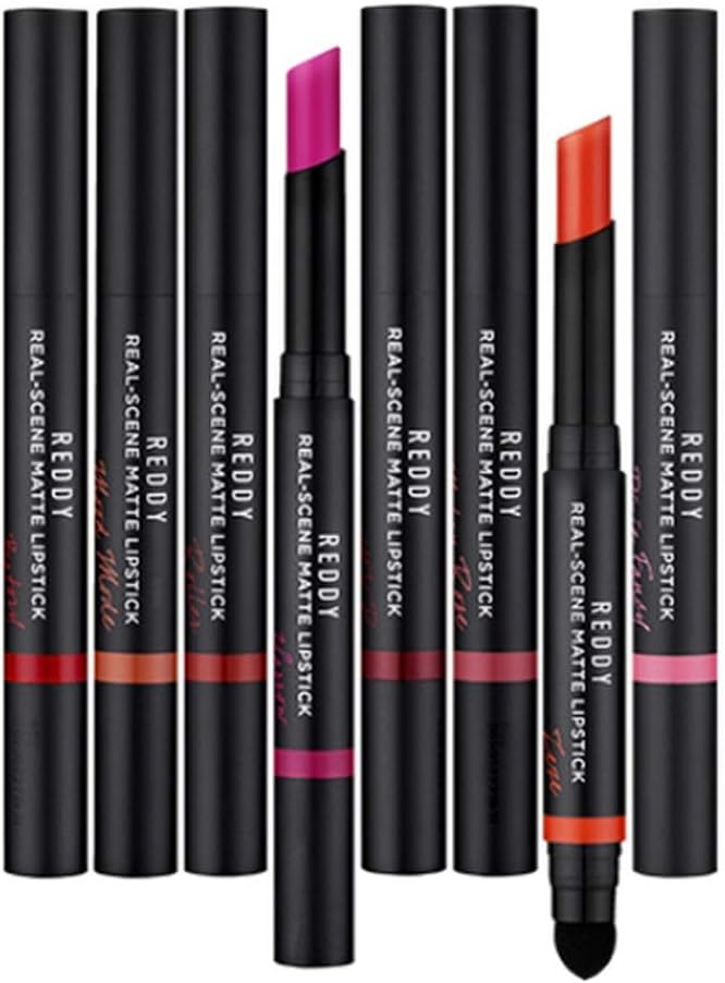 [REDDY] Real Scene Matte Lipstick 1.8g / Vivid Long-Wearing Matte Fit Lipstick with Soft Smudging Cushion Tip (#3 Mood Mode)