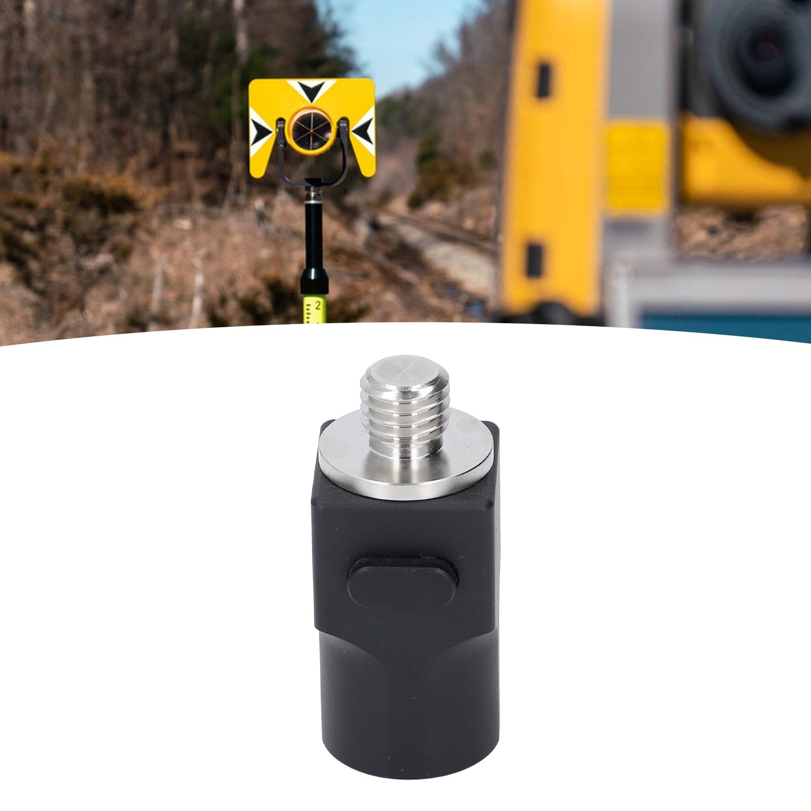 Adapter pryzmowy. Wysokość 60 mm. Zintegrowany adapter do pomiarów GPS ze stopu aluminium. Pręty do wyrównywania podstawy statywu RTK