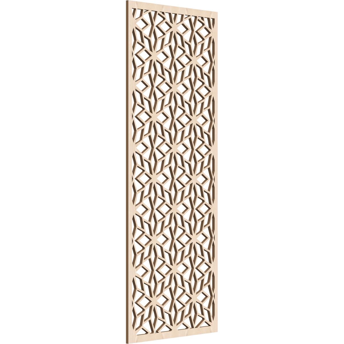 Lake Decorative Pierced Fretwork Wood Wall Panels, 19 3/8"W x 49 3/8"H x 3/8"T, Red Oak