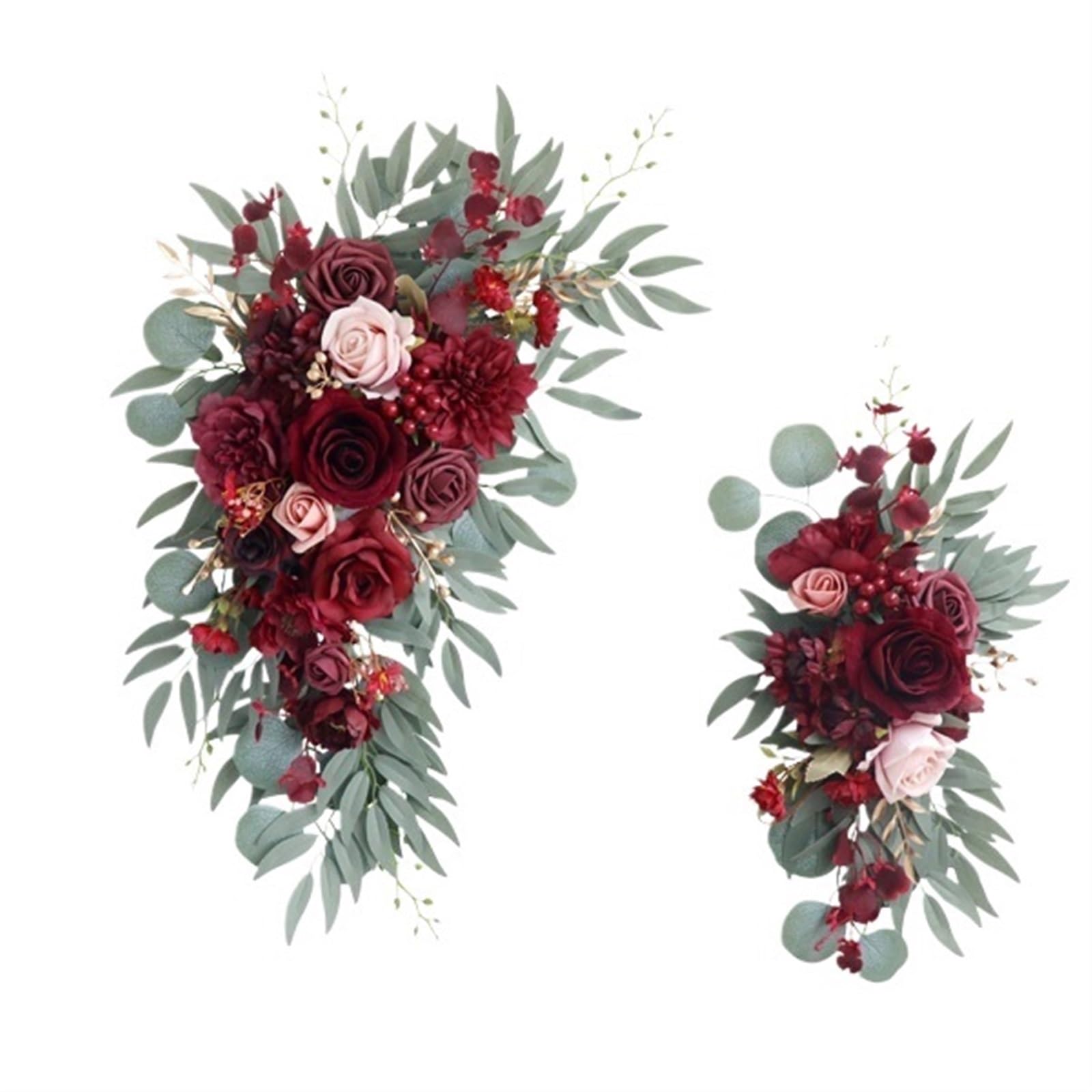 EKalgretrA Flower Arch Wedding Welcome Sign Flowers Artificial Arch Flower for Ceremony Reception Fall Winter Decoration(Color 8)