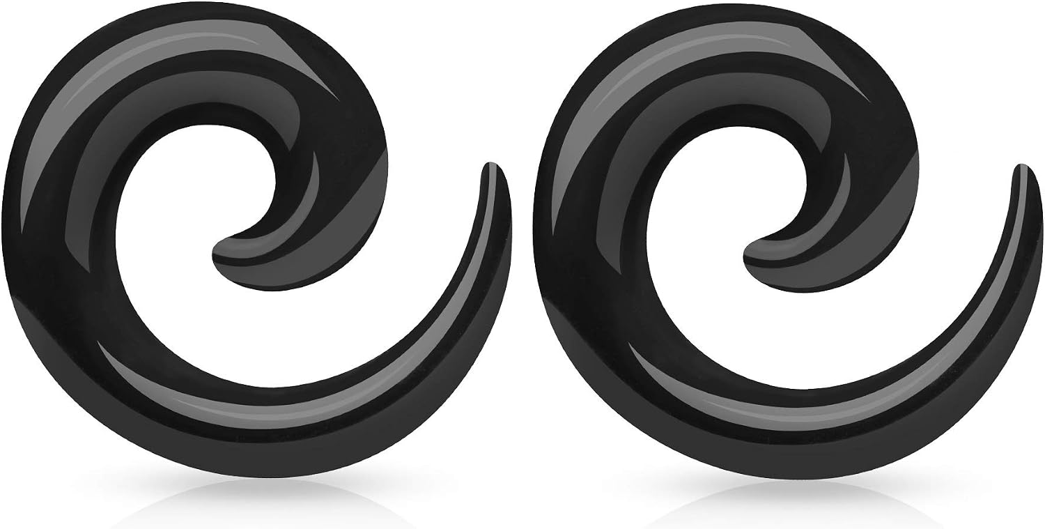 Pierced Owl - Spiral Acrylic Tapers, Sold as a Pair