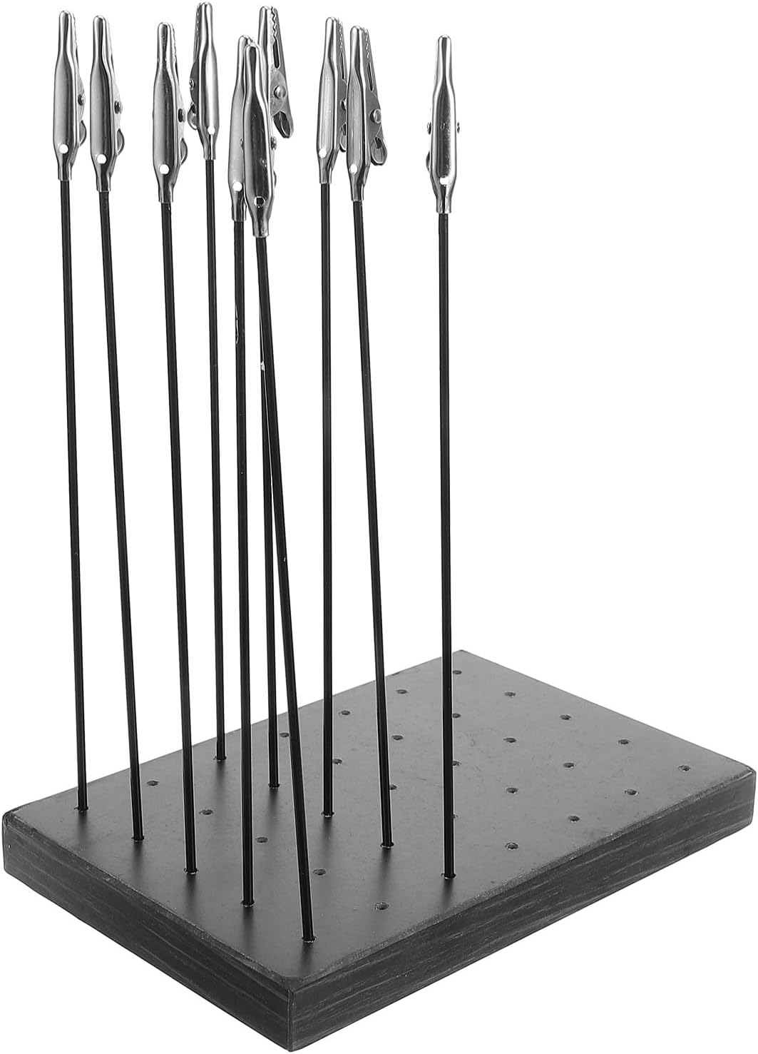 PRETYZOOM Large Model Painting Clip Stand Base Holder with 10 Plastic and Metal DIY Coloring Clips, Miniature Painting Tool for Airbrush and Craft Hobby