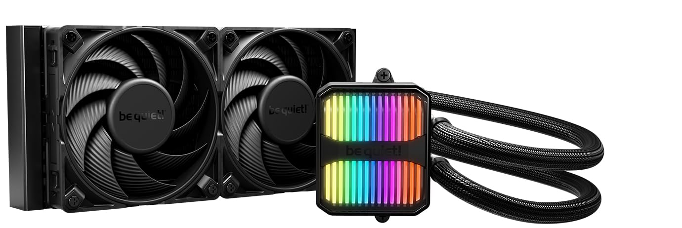 be quiet! Silent Loop 3 240mm système de refroidissement, plaque froide usinée avec haute précision, 2 ventilateurs Silent Wings 4 120mm PWM high-speed, performances de refroidissement extrêmes