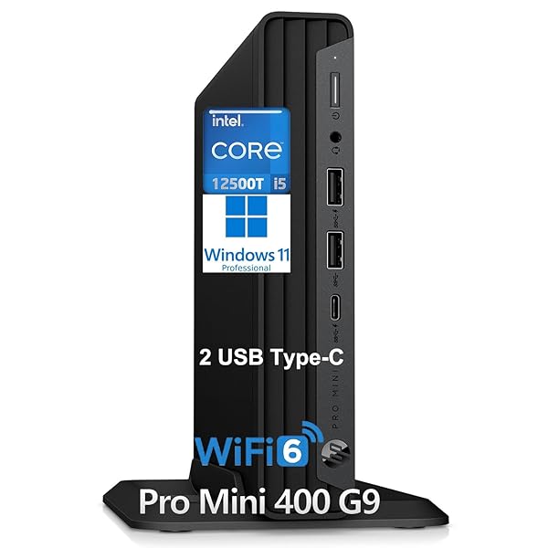 HP Pro Mini 400 G9 Business Mini Desktop Computer, 12th Gen Intel Hexa-Core i5-12500T (Beat i7-11700T), 16GB DDR4 RAM, 512GB SSD, WiFi 6, Bluetooth 5.2, Windows 11 Pro, AZ-XUT
