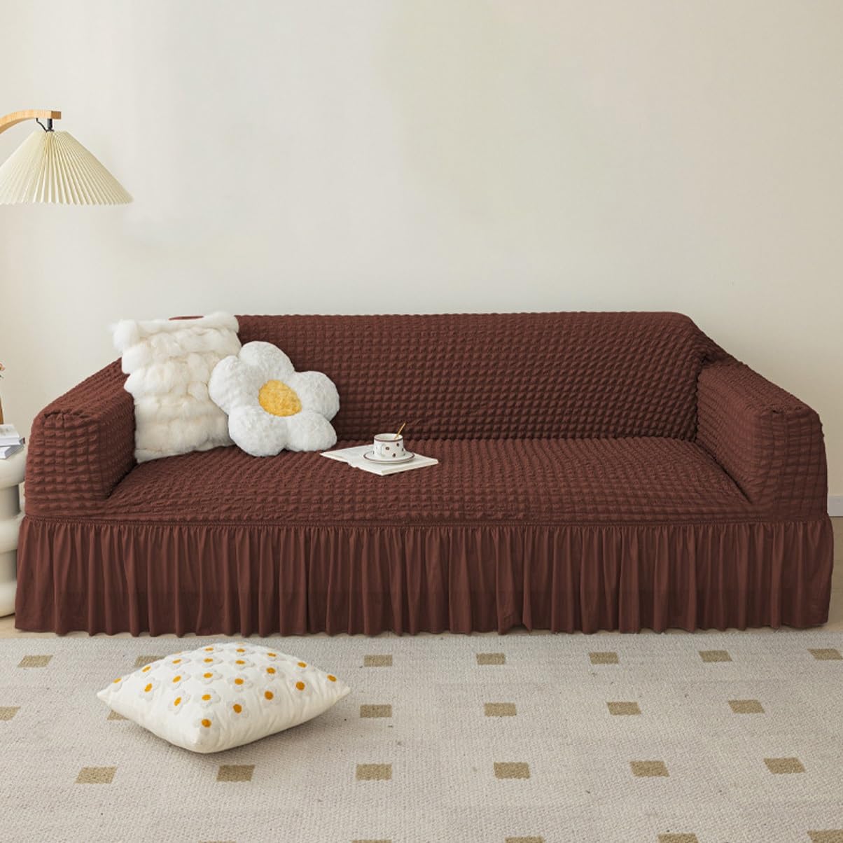 Housse de canapé moderne avec jupe pour sublimer votre salon avec vos animaux