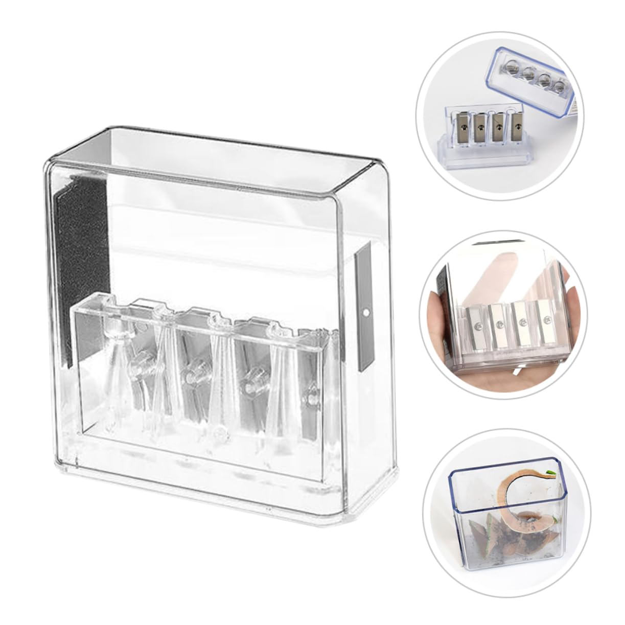 Uonlytech 5 Pezzi Temperamatite Manuale Portatile per Scuola e Ufficio Design Compatto e Resistente Facile Usare per Punta