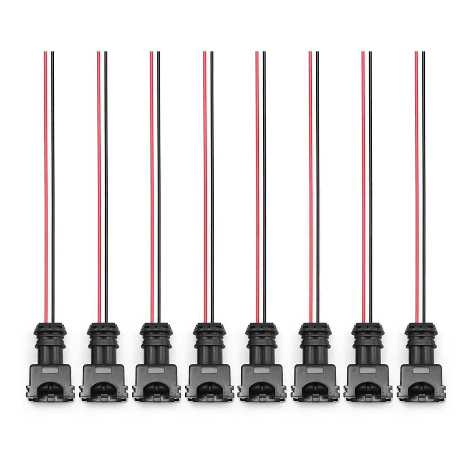 8 Pack 280150943 Fuel Injector Connector Plug Harness, Replacement for Ford F150 F250 F350 E250 E350 Replacement for Mustang Lincoln Compatible with Mercury 1992-2004, Replaces 0280150939