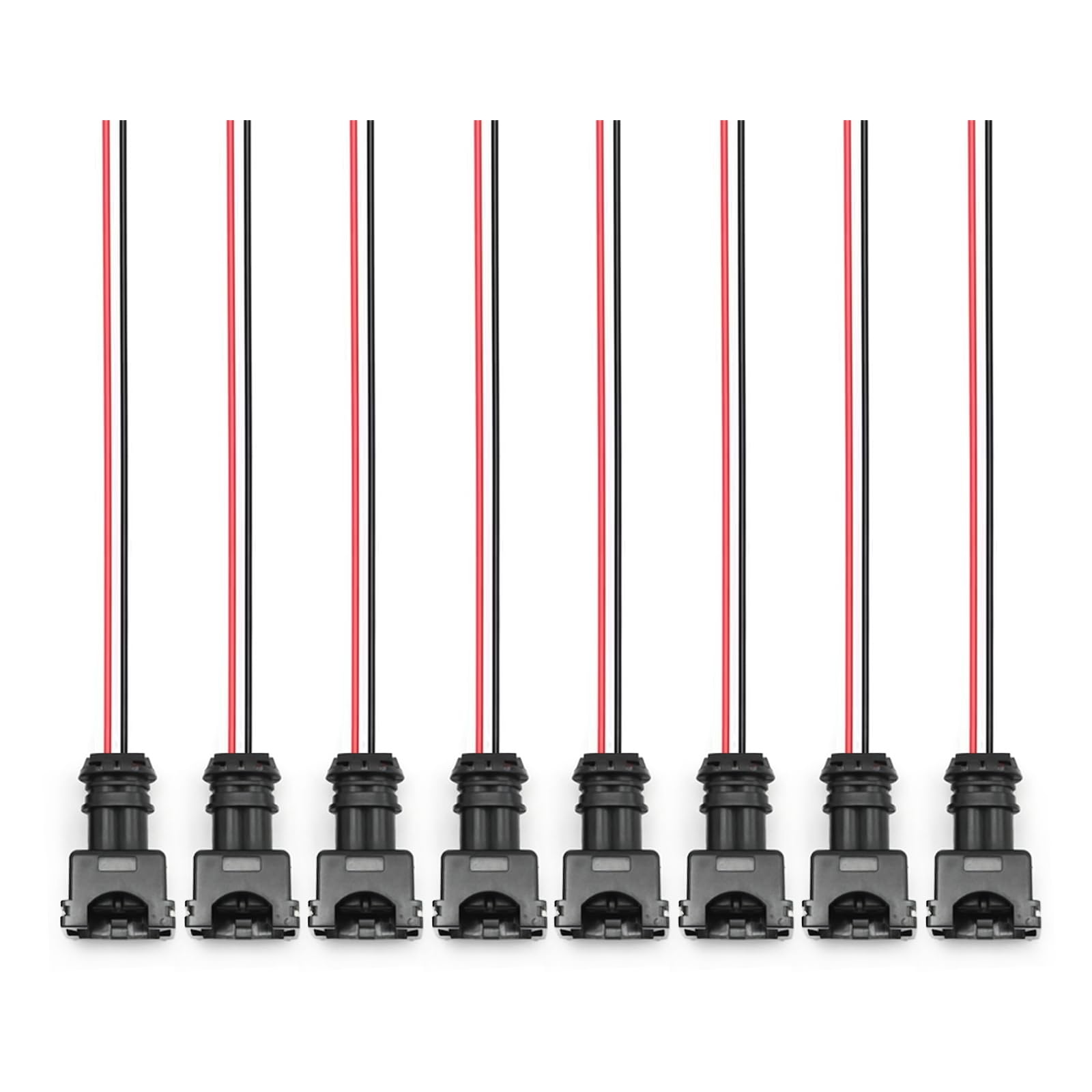 Photo 1 of Vkinman 8 Pack Fuel Injector Connector Plug Harness, Replacement for Ford F150 F250 F350 E250 E350, Mustang Lincoln Mercury 4.6L 5.0L 5.4L 5.8L 1992-2004, Replaces 280150943, 0280150939
