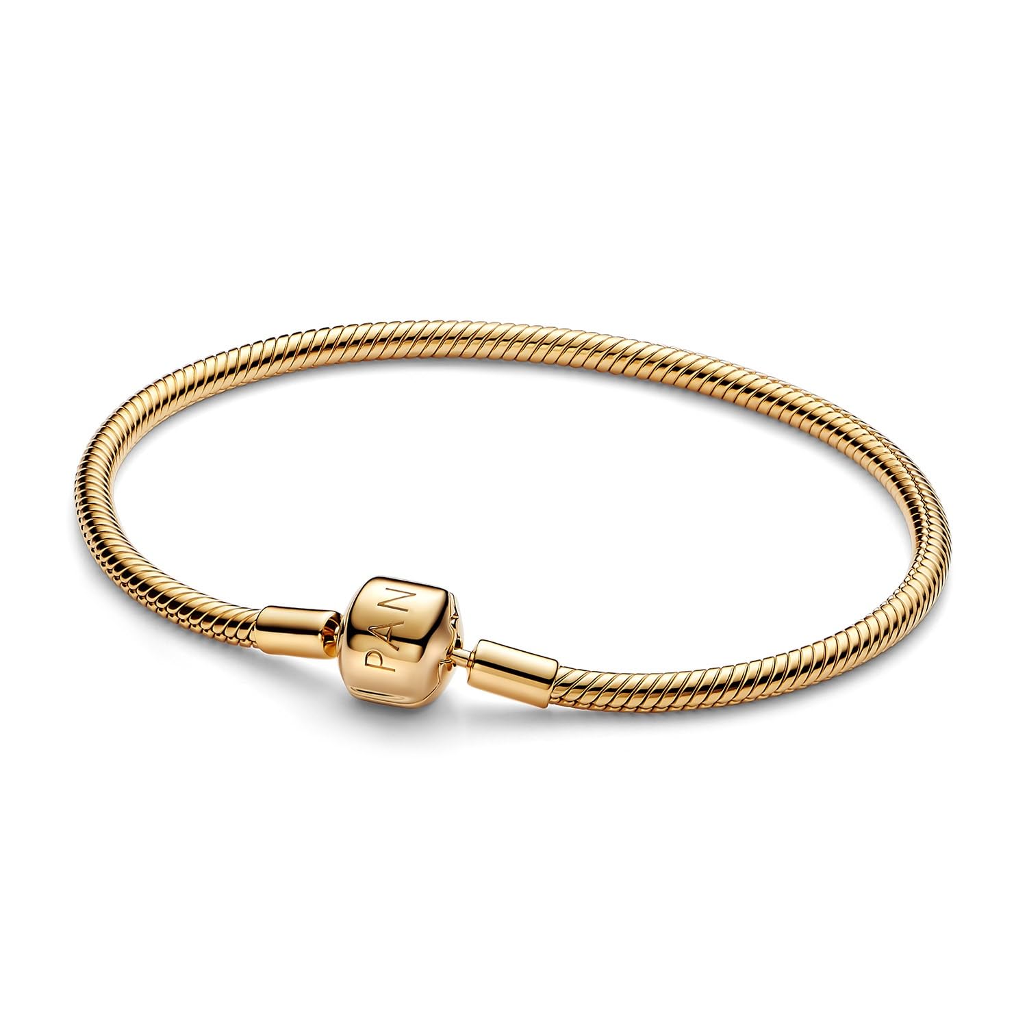 PANDORA Starter-Set Damenarmband Goldfarben Gewickeltes Herz 21118 | edles Schmuck-Set mit Armband und Charm für Frauen, Herz-Schmuck, Romantische Geschenkidee