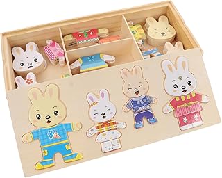 Comprar Beaupretty Puzzle Educativo de Madera para Encaje de Animales con Cambio de Ropa Diseño de Desarrollo de Coordinación y Creatividad Infantil