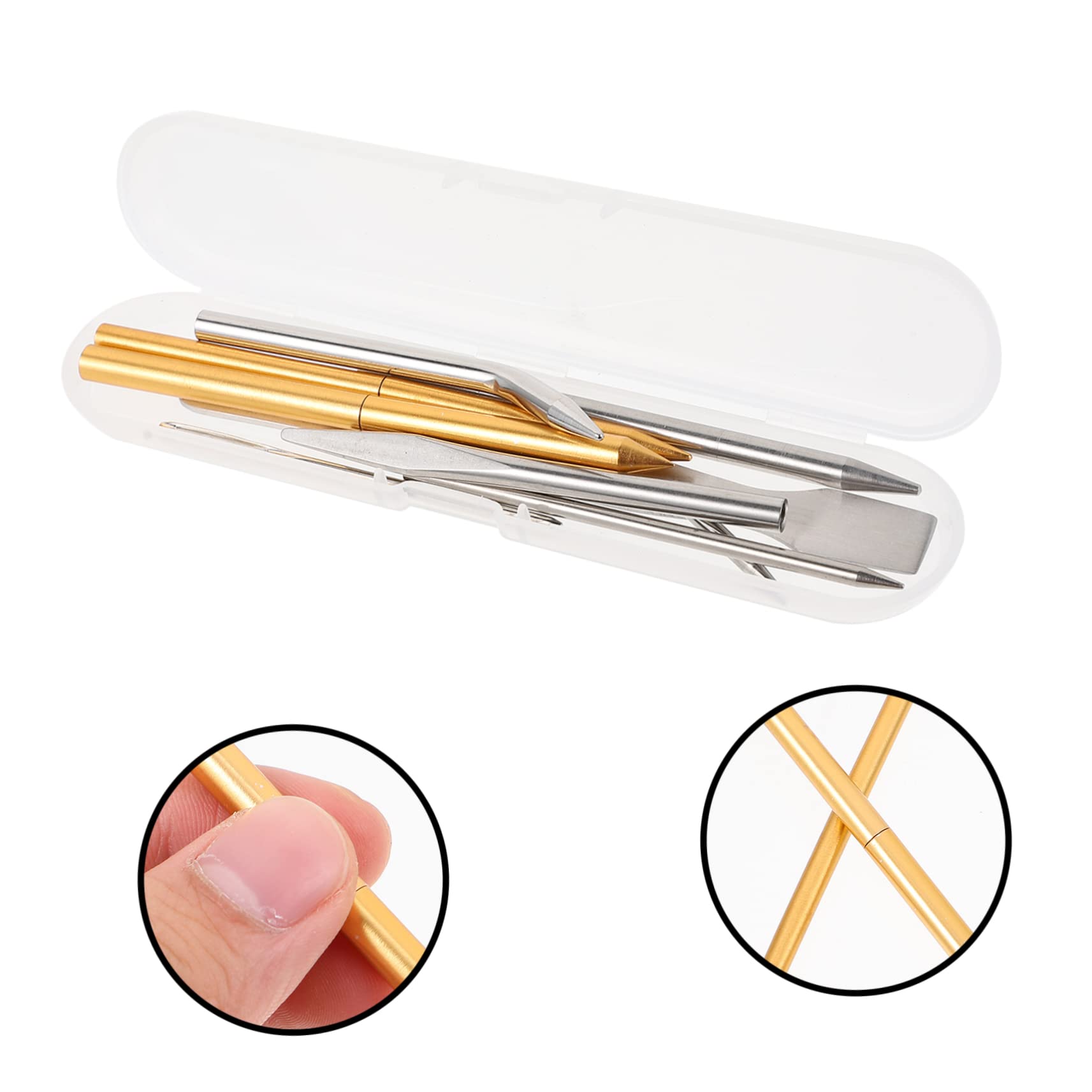 BELLIFFY Braiding Tool Kit 5 in 1 Weaving Needle Set Safe Material for Boys and Girls Adults for Creative DIY Bracelet Making