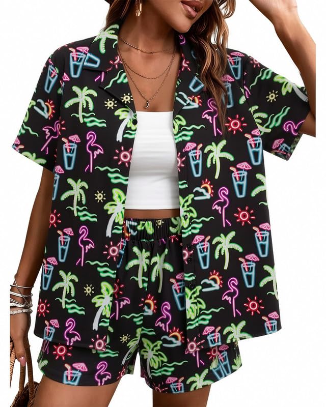 80s 90s 2 Piece Outfits for Women Retro Theme Party Disco Matching Sets