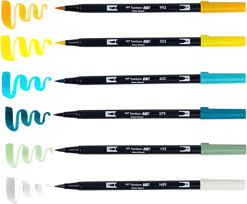 Miniatura 4 de Tombow Juego de bolígrafos de doble cepillo, Lemon Squeezy 6