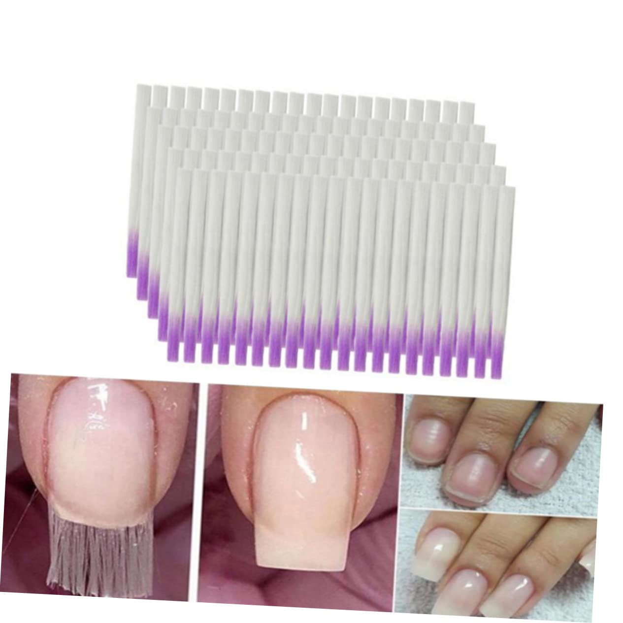 Healeved 2 Series Fibra De Arte De Uñas Nail Tips Uñas Postizas Manicure Nail Art Fibra De Vidrio De Uñas De Gel Uv Puntas De Uñas Para Fibra De Manicura Extensión De Uñas 100 Piezas*2