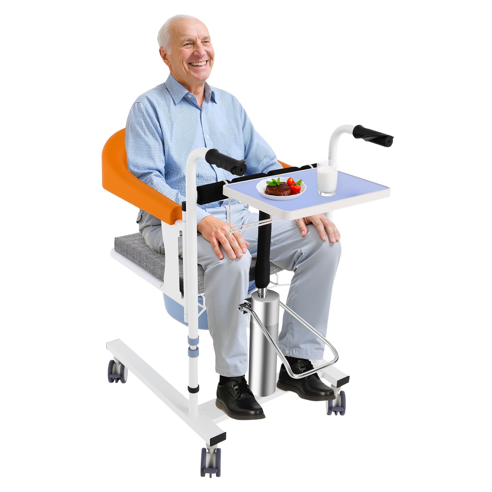 Elevador de pacientes para el hogar con sistema hidráulico, silla de inodoro, capacidad de carga de 150 kg, elevador de bañera, elevador de cama de hospital para personas mayores y discapacitados