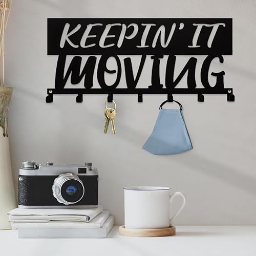 Miniatura 6 de African American Expressions Too Blessed to Be Stressed - Organizadores de pared de metal para llaves, máscaras, accesorios de cocina (12 pulgadas