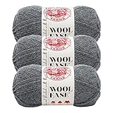 (3 Pack) Lion Brand Yarn Wool-Ease Yarn, Oxford Grey