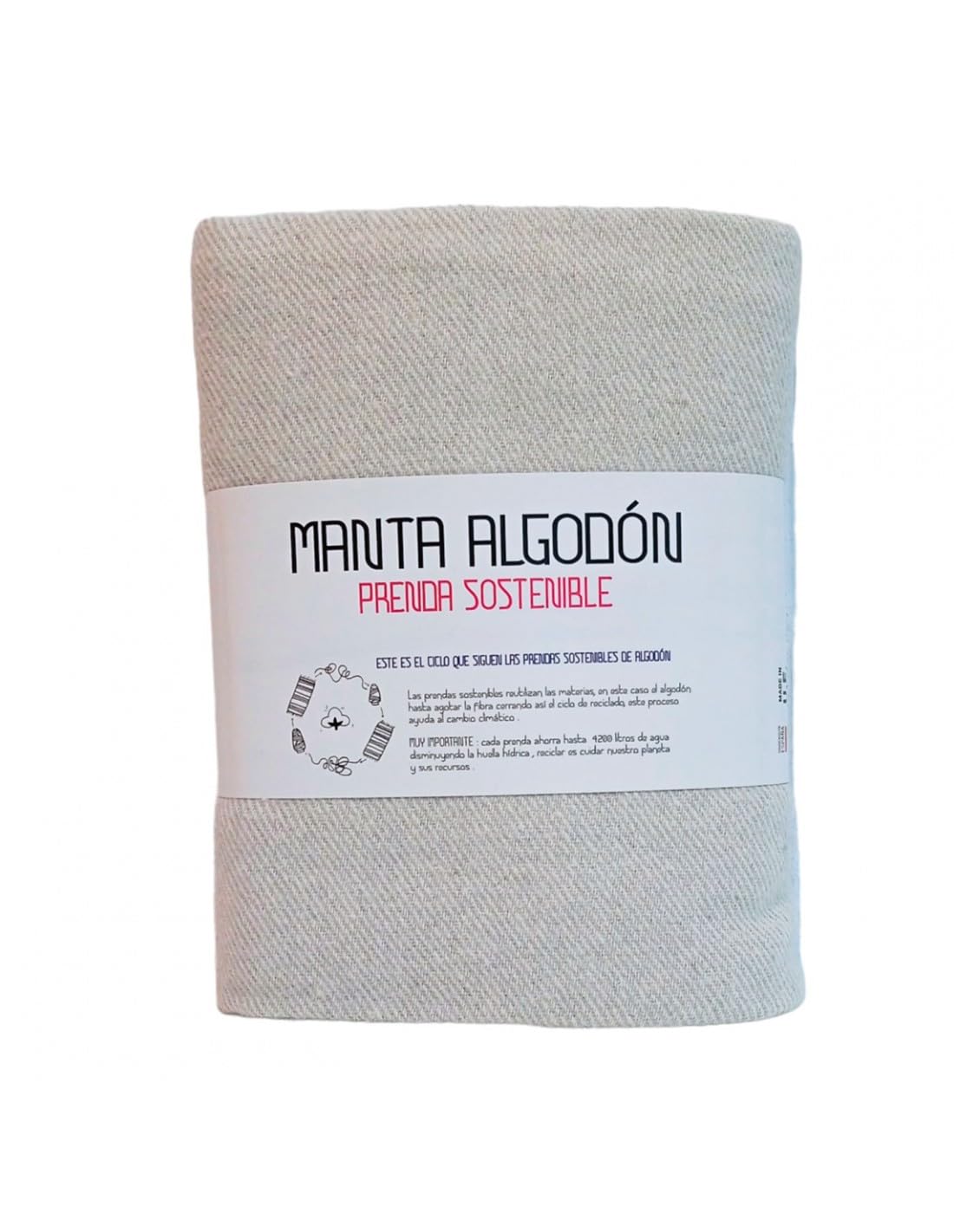 Genérico Manta algodón para sofá y Cama Modelo Lisa (Gris, 230x240)