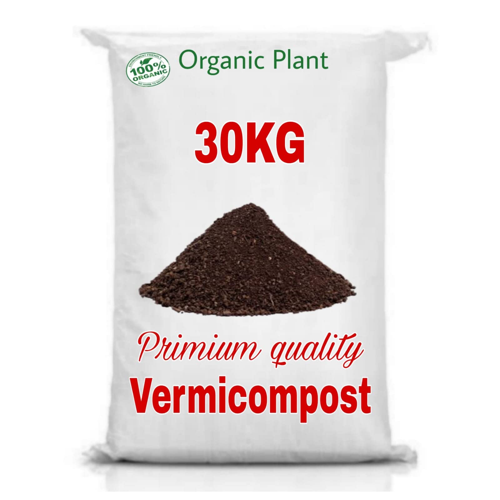 ORGANIC PLANT Primium Quality Vermicompost for Plants (30kg)
