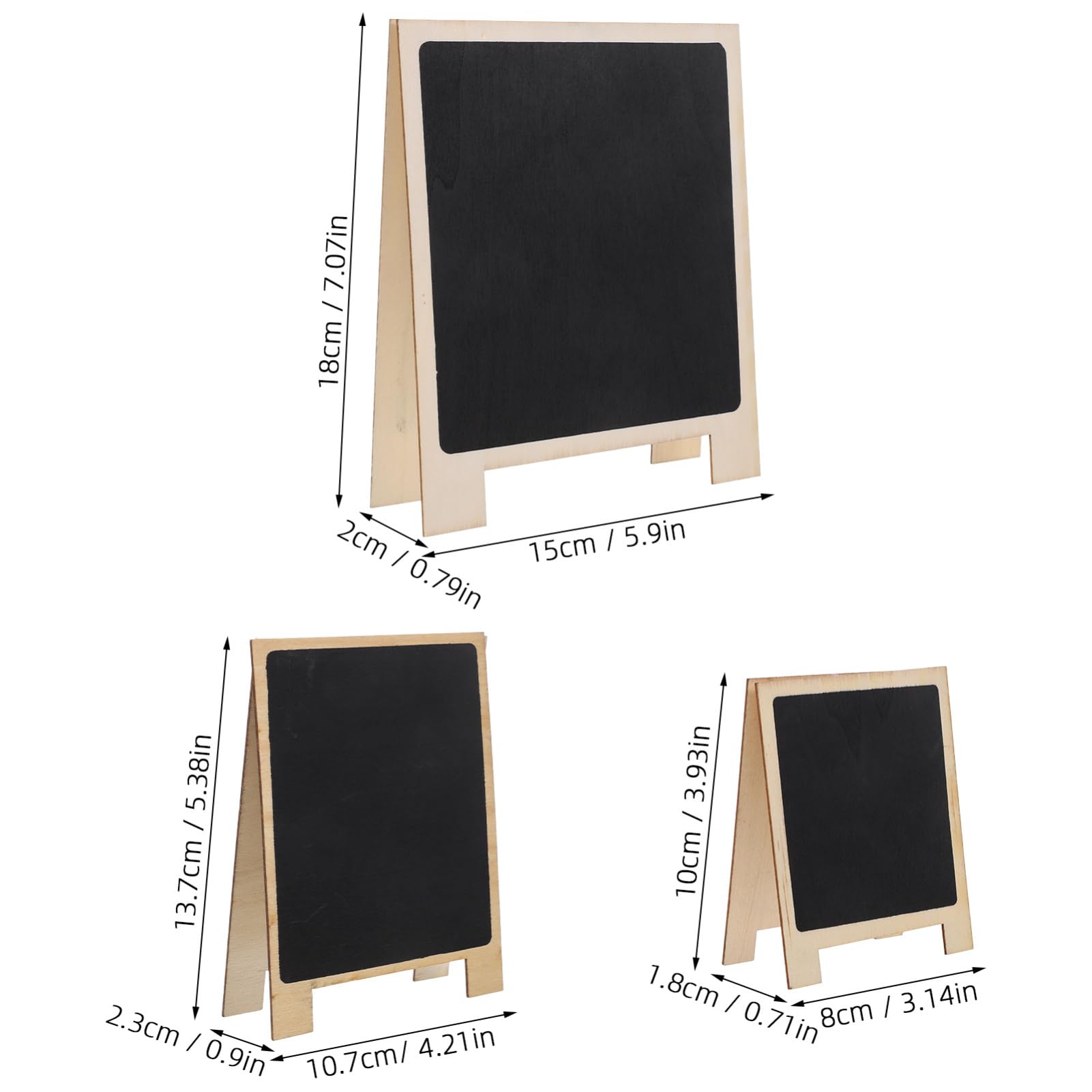 Lurrose 15stücke Teiliges Kleine Doppelseitige Schiefertafel Für Freistehende Mini-kreidetafeln Für Tischdekoration Beschriftungen Und Besondere Anlässe