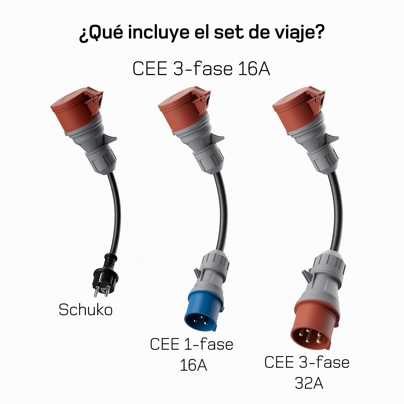 dé Cargador EV 11kW (11kW CEE, 7m Set de Viaje)
