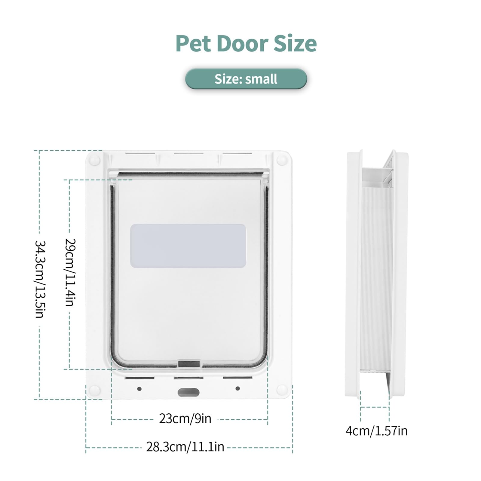 Lessmon Petite Porte pour Chien avec Panneau de Verrouillage magnétique pour la sécurité de la Maison, Durable et résistante aux intempéries 13,5 x 11,1" pour Chiens, Chats et Animaux de Petite et mo
