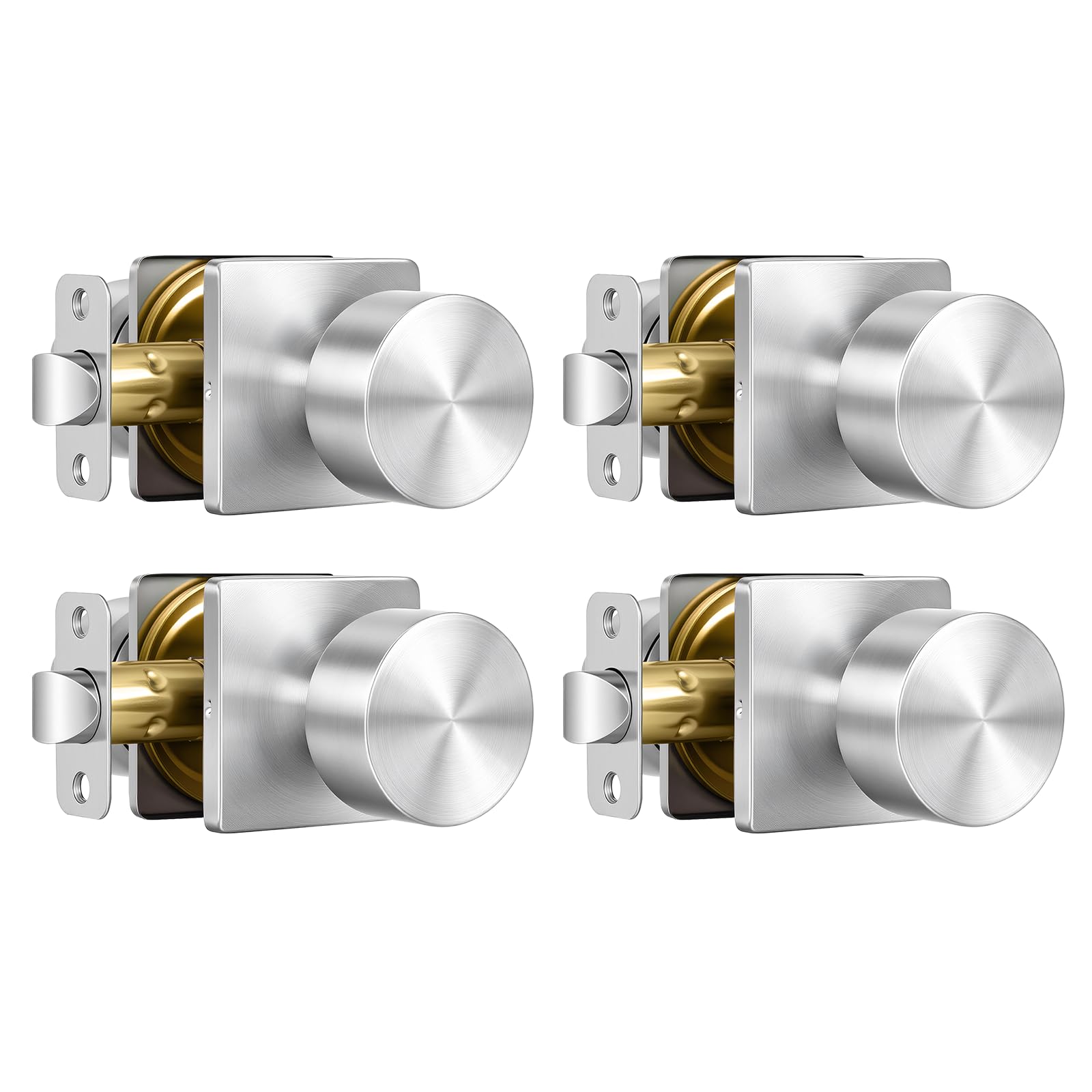 Matte Black Door Knobs - 6 Pack for Privacy -15