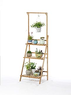 Suporte ajustável para plantas, plantas, organizador de vasos de flores, prateleira de armazenamento, prateleira de exibição de plantas, suporte de prateleira para pátio, jardim, varanda, ambientes internos e externos, 50 cm