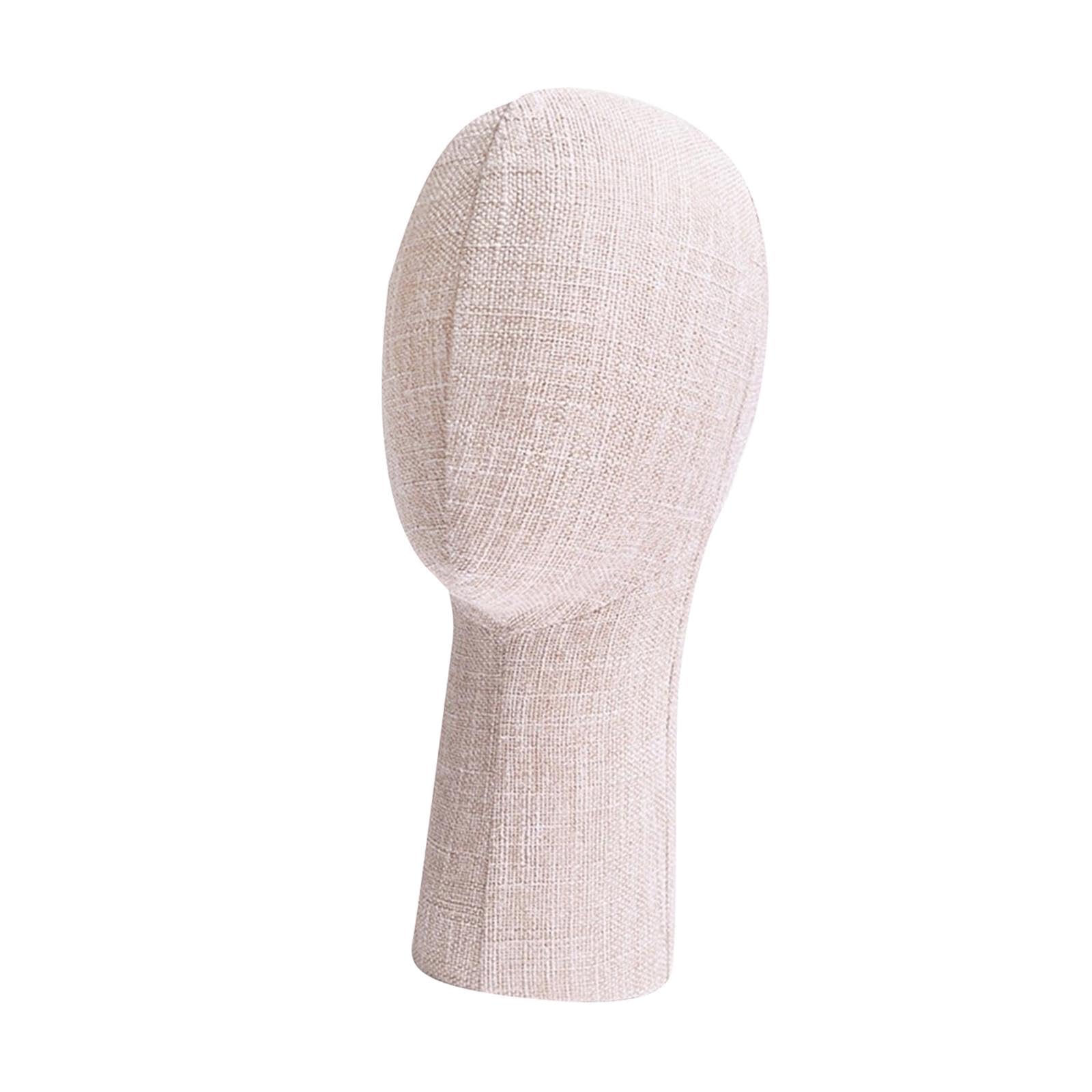 Manichino Testa di stoffa blocco per capelli robusta supporto espositore beige