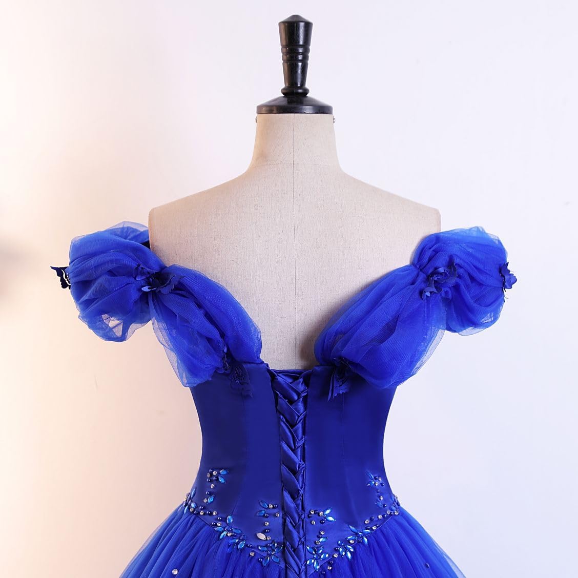 Engerla Women's Beading Sweetheart Ball Gown Tulle Layed Long Quinceanera Dress - Image 8