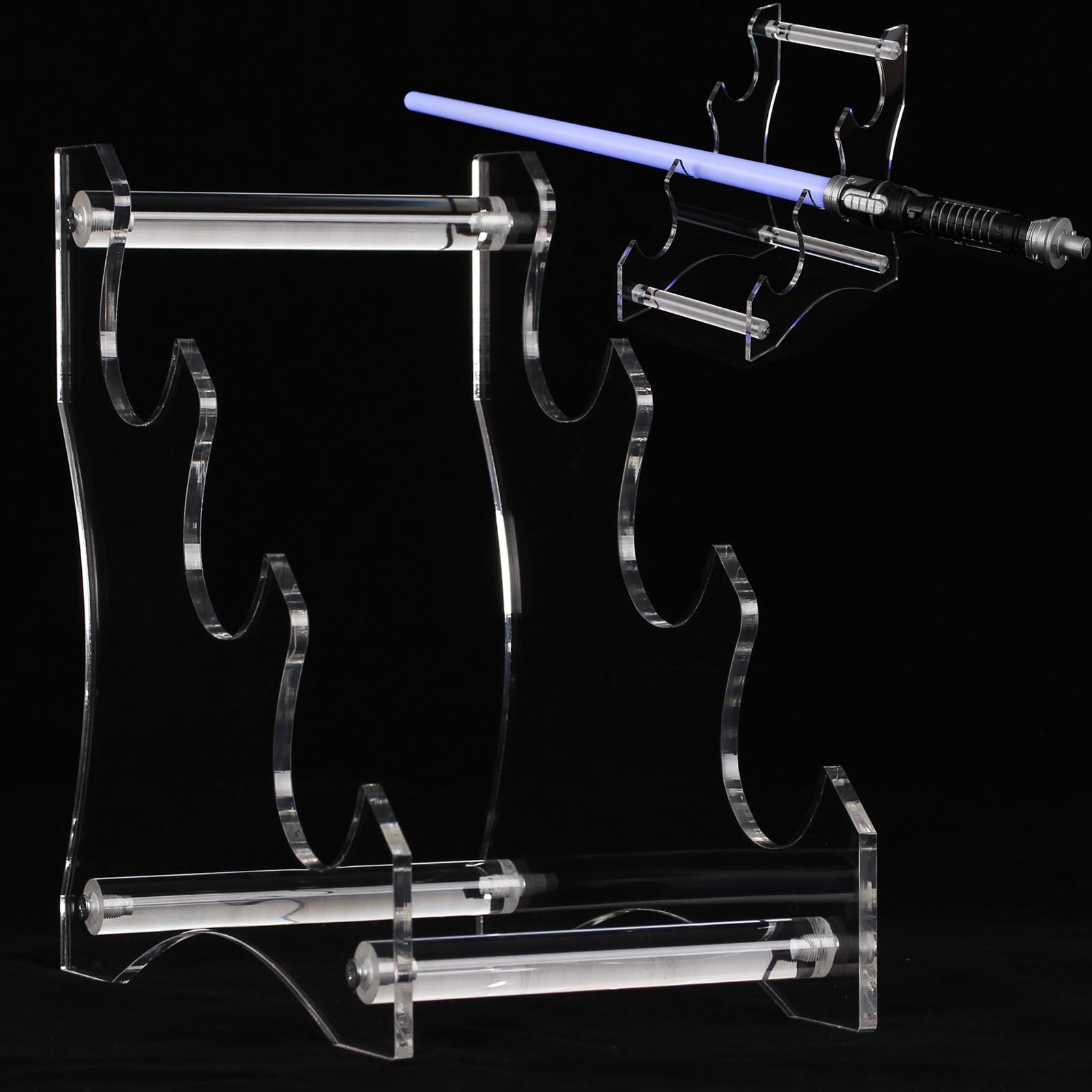 Supporto Per Spada Laser In Acrilico - Espositore A 3 Livelli Da Tavolo, Per Collezioni